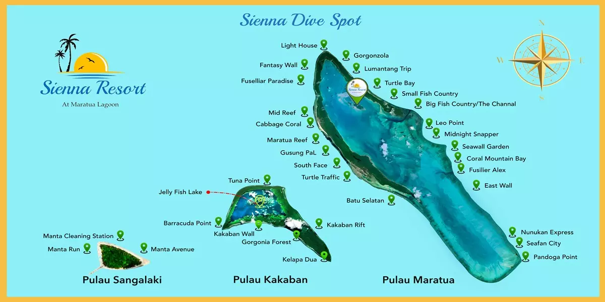 Maratua Diving Maps