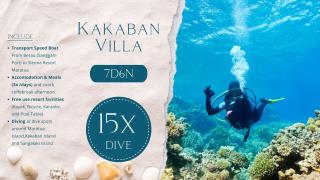 Kakaban Villa 7D6N 15x Dive