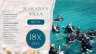 Kakaban Villa 8D7N 18x Dive