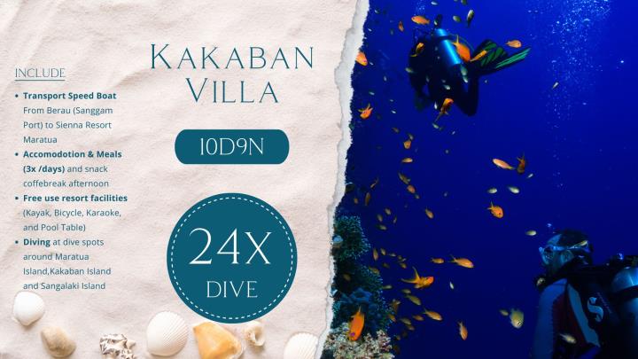Kakaban Villa 10D9N 24x Dive